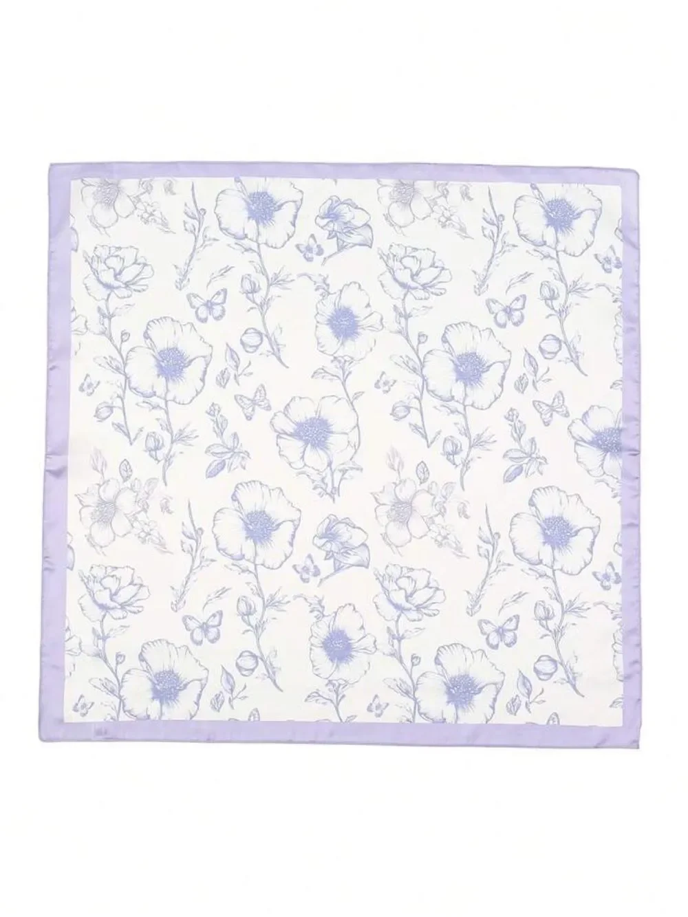 lavender Floral Scarf S160